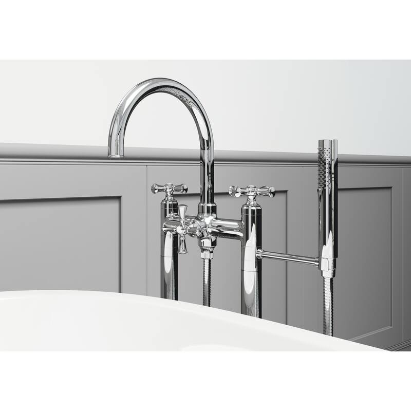 Pfister Tisbury Floor Mounted Tub Filler with Built-In Diverter -