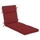 preview thumbnail 16 of 86, Arden Selections Leala Texture Outdoor Chaise Lounge Cushion 77 in L x 22 in W x 3.5 in H - Ruby Red Leala