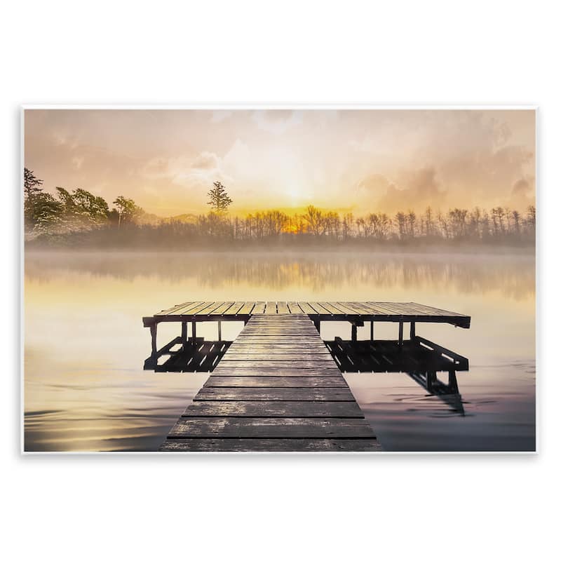 Stupell Summer Sunrise Dock Wall Plaque Art Design By Mike Calascibetta - 15 x 10