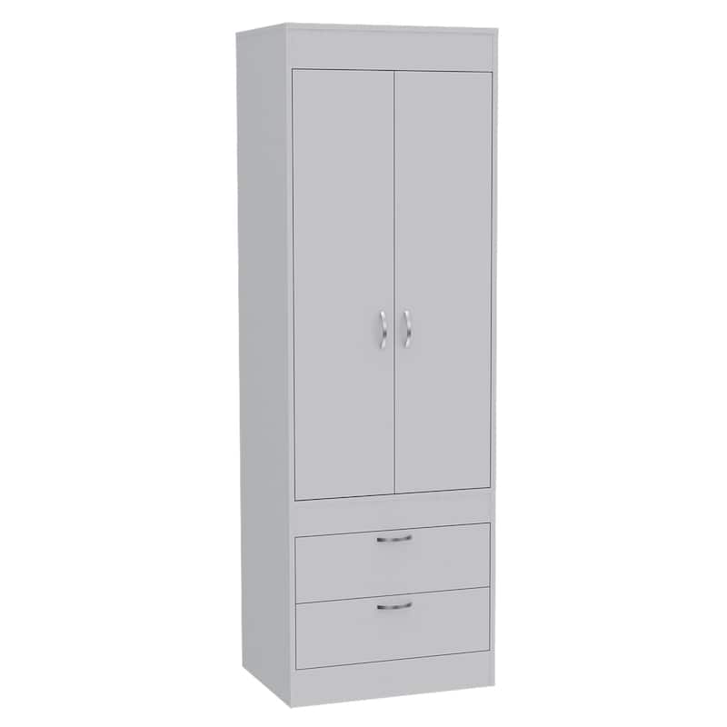 FM Furniture Alabama Armoire with Large Cabinet and 2 Drawers