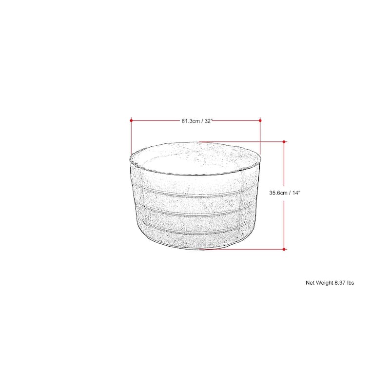WYNDENHALL Wendal Boho Round Pouf
