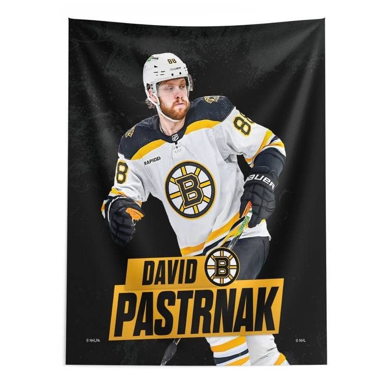 NHL Player Printed Wall Hanging - 50" x 60" - David Pastrnak Boston Bruins