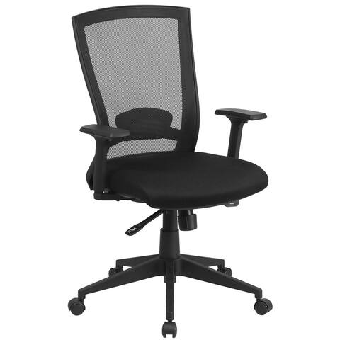 Mid-Back Mesh Swivel Ergonomic Office Chair with Back Angle Adjustment