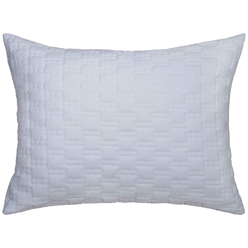 Rizzy Home Blackberry Grove White Geometric Stitched Quilt Set