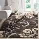 preview thumbnail 8 of 57, SAFAVIEH Florida Shag Hilde Floral 1.2-inch Thick Rug 3'3" x 5'3" - Dark Brown/Smoke - Rectangle