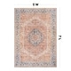 preview thumbnail 2 of 102, Medallion Flat Pile Washable Rug – Pet Friendly, Non-Slip, Perfect for Entryway, Living Room, and Bedroom