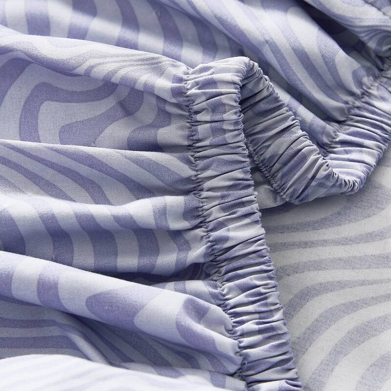 Lush Decor Retro Waves Violet Sheet Set