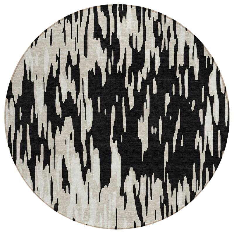 HomeRoots Abstract Transitional Rectangle Outdoor Rug