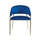 preview thumbnail 3 of 13, Porthos Home Cardi Dining Chairs Set of 2, Velvet Upholstery, Gold Legs