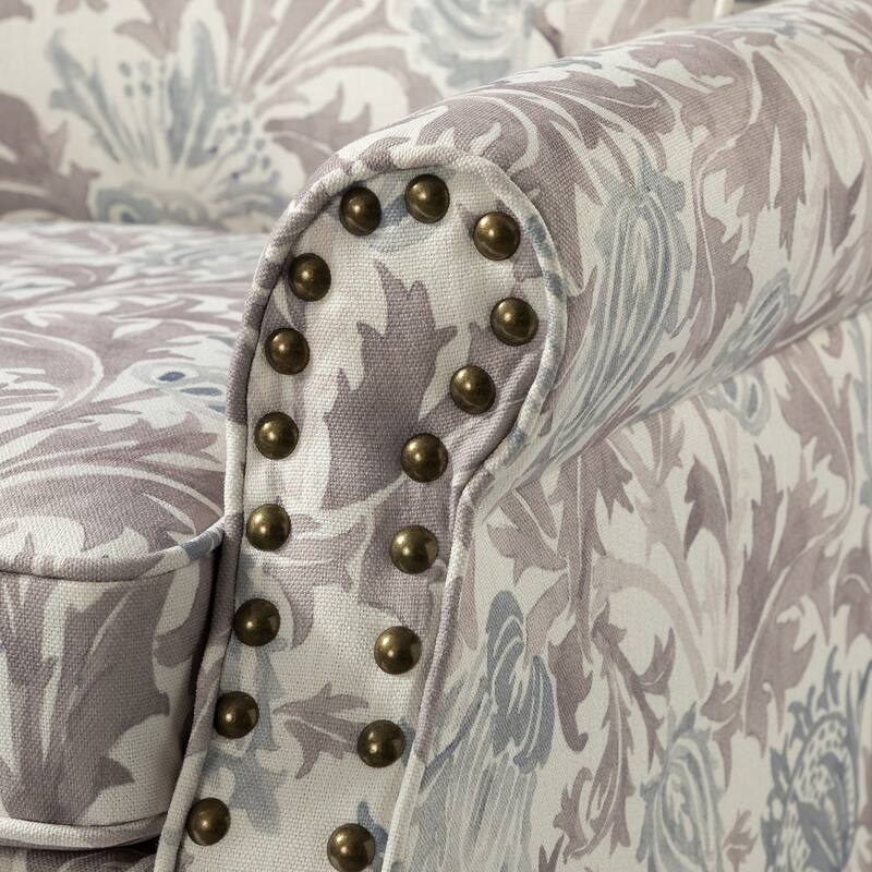 Nyctelius Nailhead Trim Traditional Accent Armchair with Rolled Arms by HULALA HOME