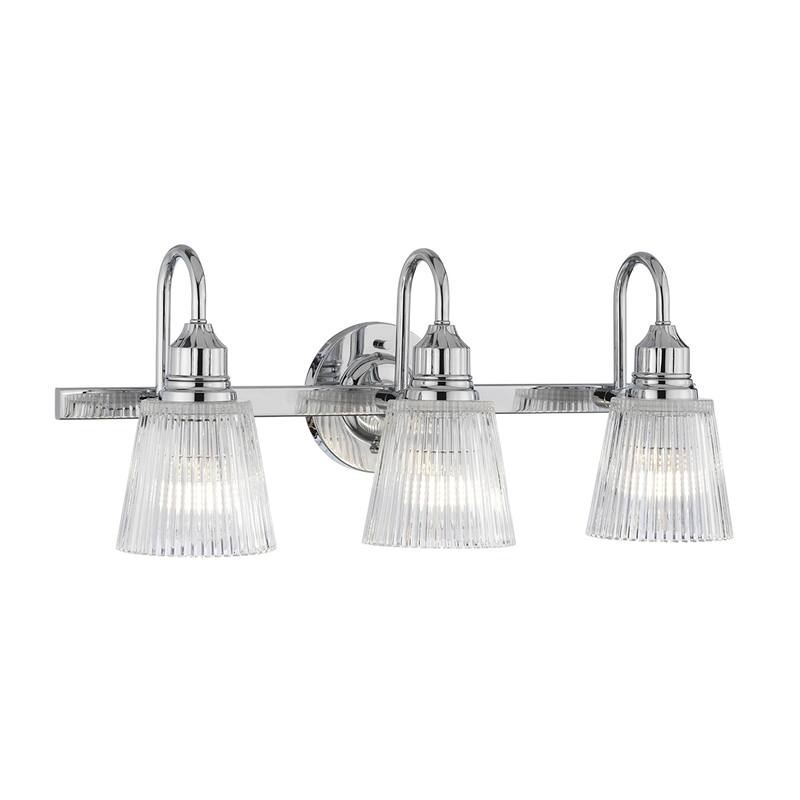 Addison 3 Light Bath Light in Polished Chrome - 24 x 7.75 x 9.5