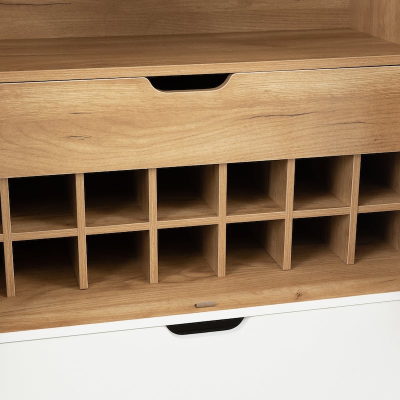 Wooden Cabinet Sideboard with Wine Racks