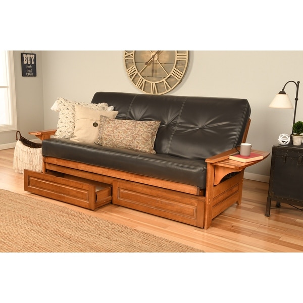 Copper Grove Dixie Oak Full-size 2-drawer Futon Set with Mattress