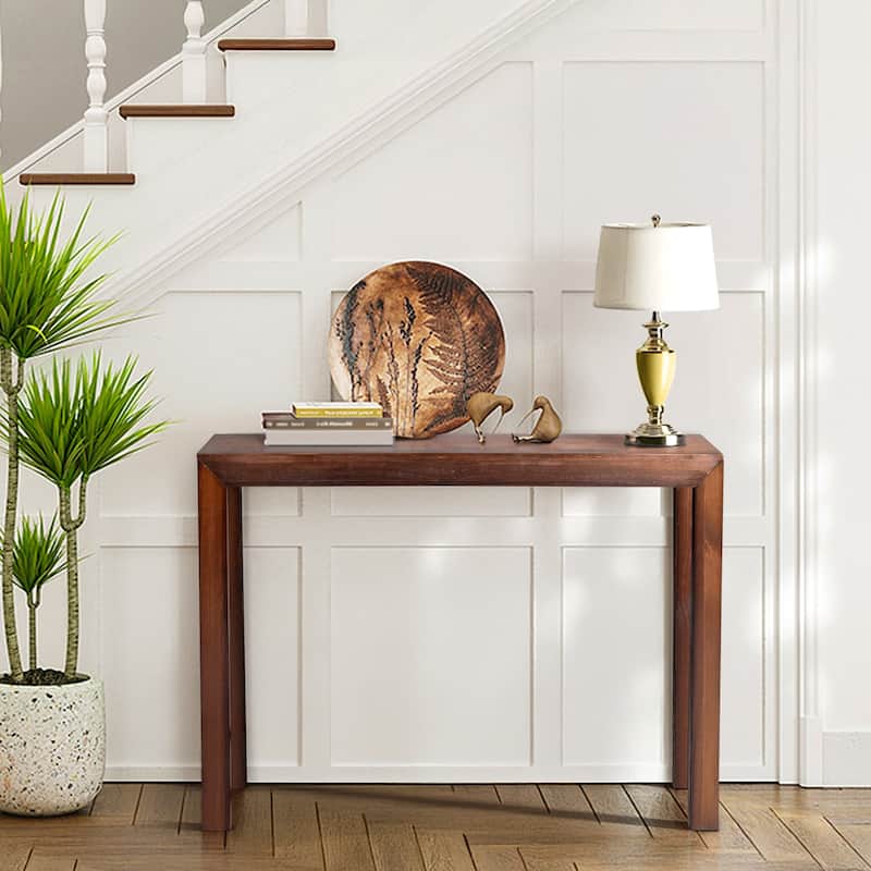 Pinewood Entryway Table Console with Sturdy Surface 220 lbs - 46.1 x 11.8 x 31.9 in