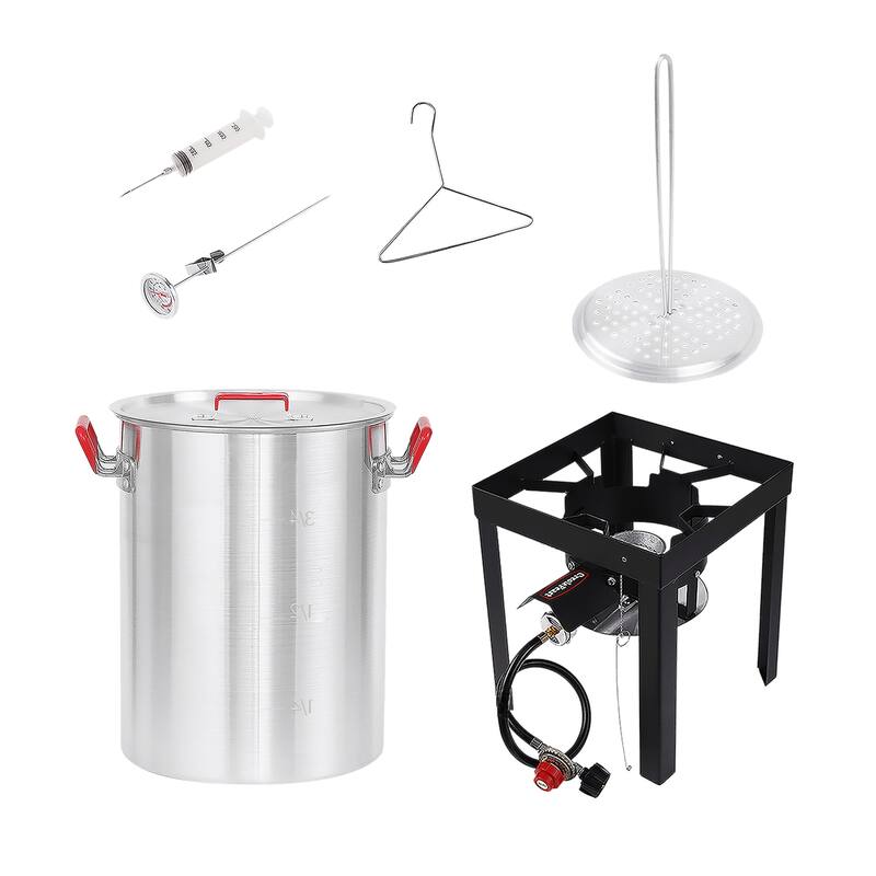 Creole Feast, TFS3000L, Premium Aluminum 30 Qt. Turkey Fryer Set
