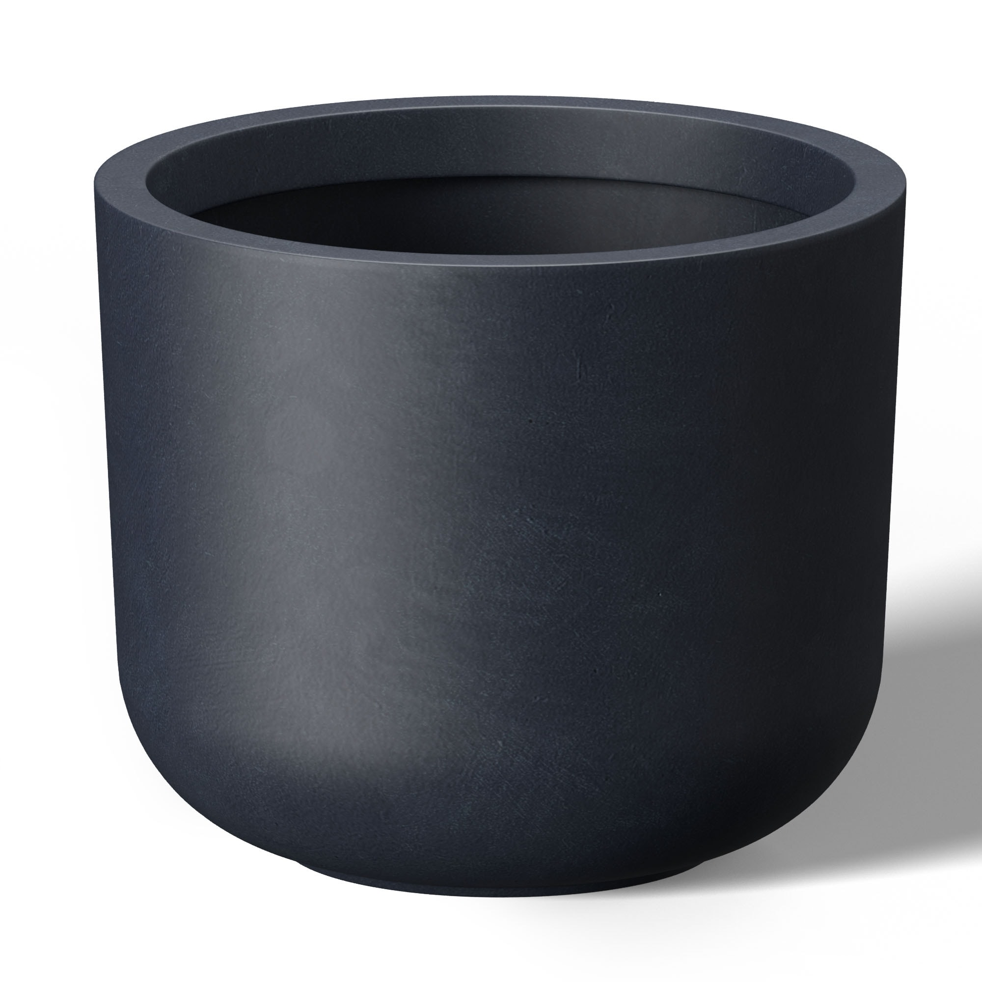 Tall Concrete Round Plant Pots / Large Indoor and Outdoor flower Planters with drainage holes