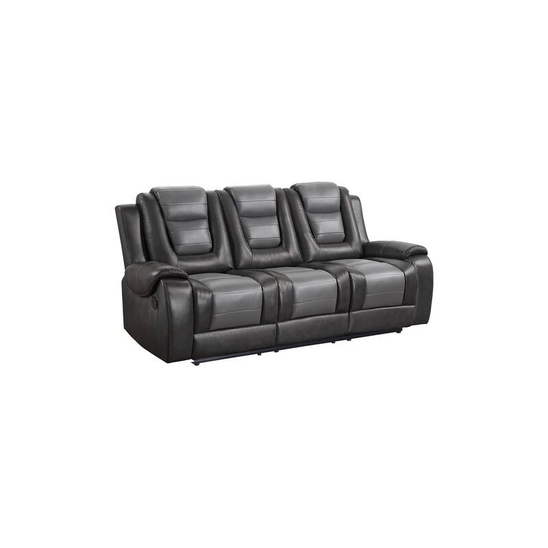 Grete Gray Premium Faux Leather Living Room Set