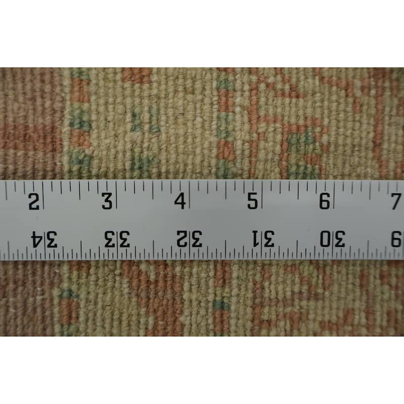 Hand Knotted Oriental 100% Wool Carpet Traditional All-Over Green Ziegler Area Rug - 8' 9'' X 5' 11''