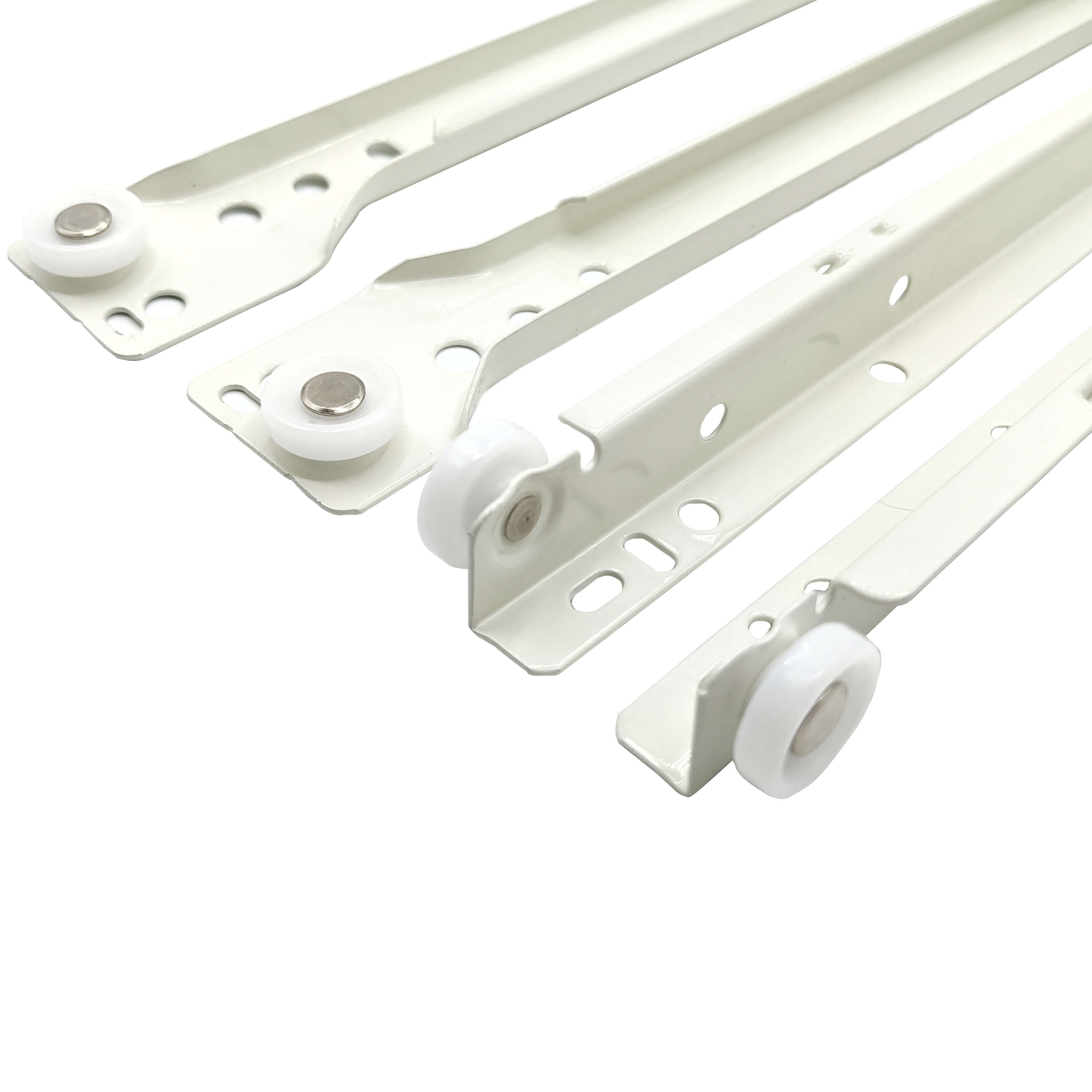 22 in. Bottom Mount V-Notch Epoxy Euro Self-Close Drawer Slide Set 22 in. Bottom Mount V-Notch Epoxy Euro Self-Close Drawer Slide Set