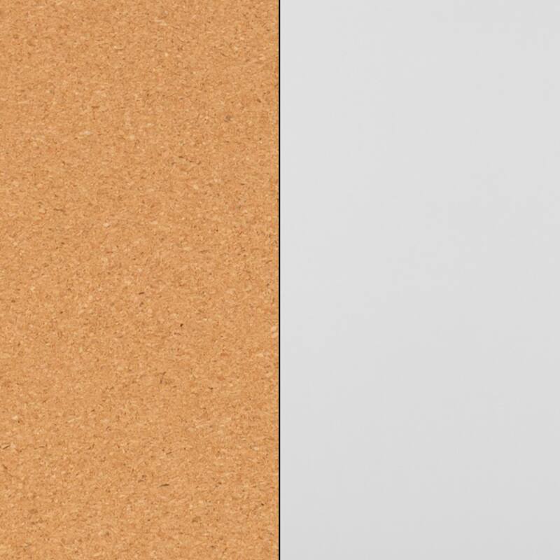 Reversible Mobile Cork Bulletin & White Board with Pen Tray