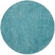 preview thumbnail 9 of 68, SAFAVIEH Polar Shag Bibi Glam Solid 3-inch Extra Thick Rug 4' x 4' Round - Light Turquoise