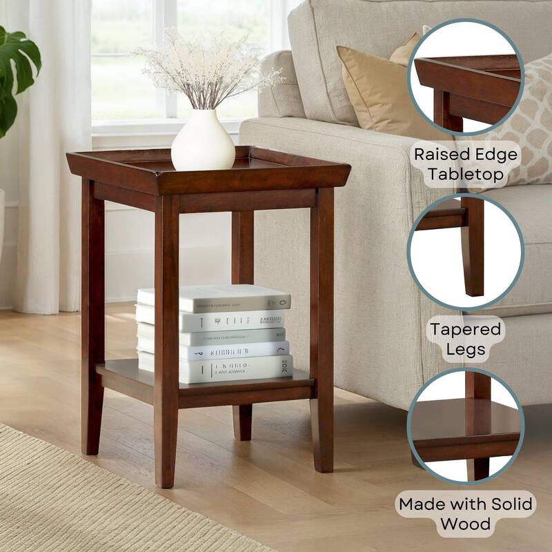 Convenience Concepts Ledgewood End Table with Shelf