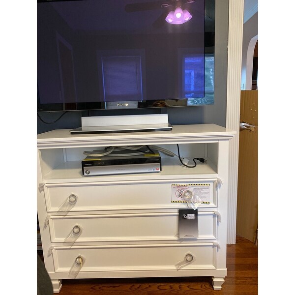 Tamarack Modern 3 Drawer Media Chest W Cable Management