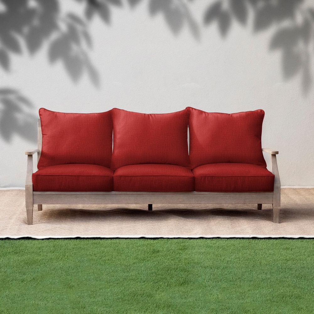 Sorra Home Indoor/Outdoor Deep Seating Sofa Pillow and Cushion Set