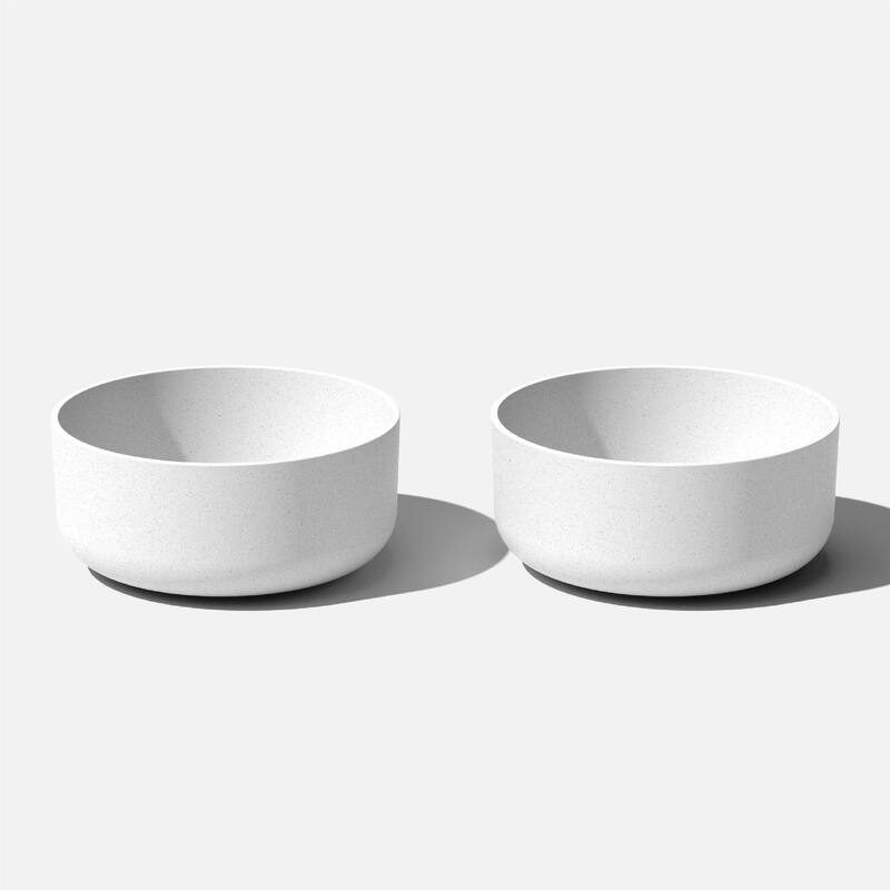 Mason Series 14-inch Kona Bowl Planter - 14 inches - 2 Pack - White