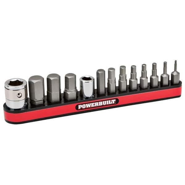 Powerbuilt 13 Piece Metric Hex Screwdriver Bit Set with Bit