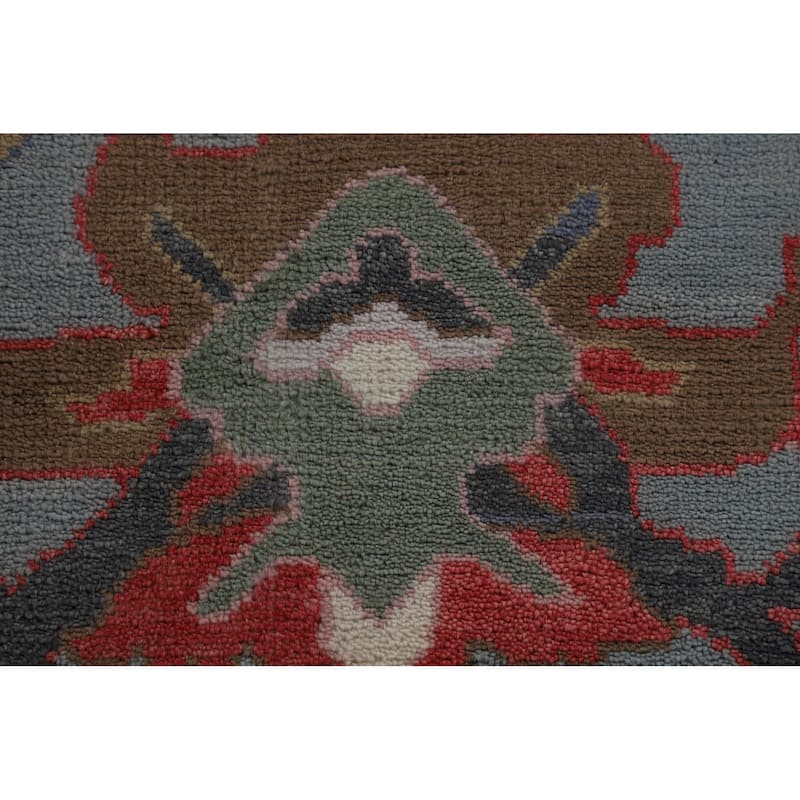 Transitional Oushak Oriental Area Rug Handmade Wool Carpet - 7'11"x 9'11"