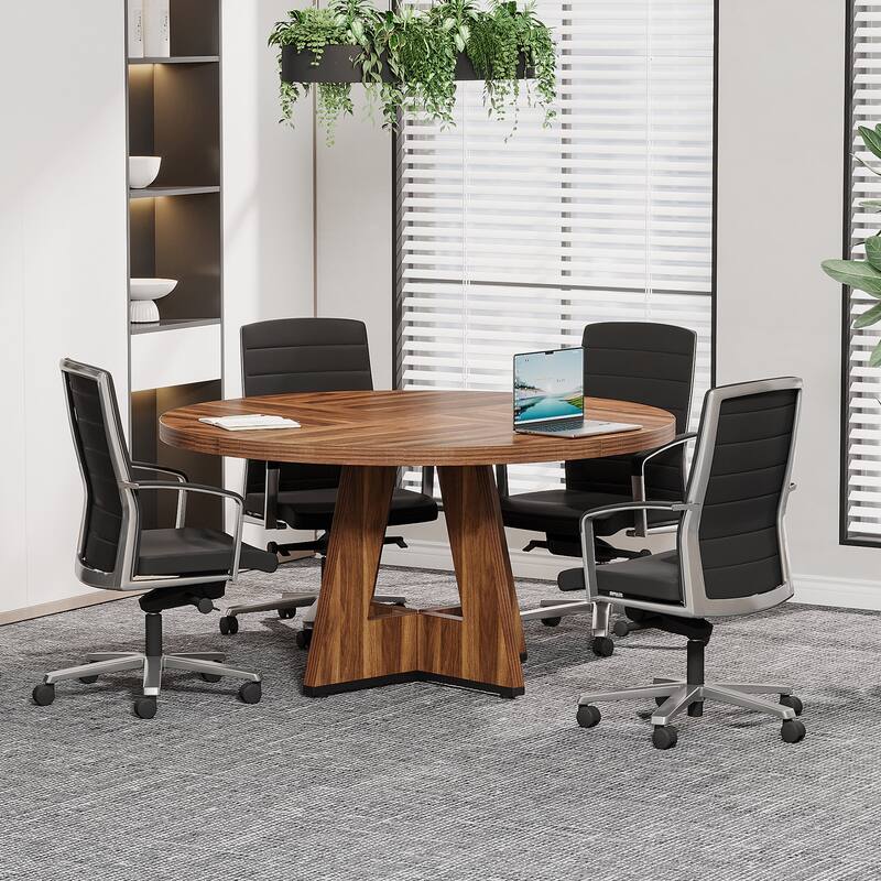 47-Inch Round Conference Table with Thicken Tabletop (Only Table)