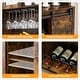 preview thumbnail 4 of 4, 42.5-inch Farmhouse Wine Cabinet with Sliding Barn Door - 15.7"D x 42.5"W x 69.6"H