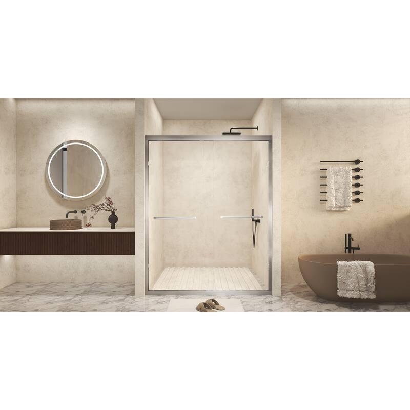Aluminum Frame Double Sliding Shower Door