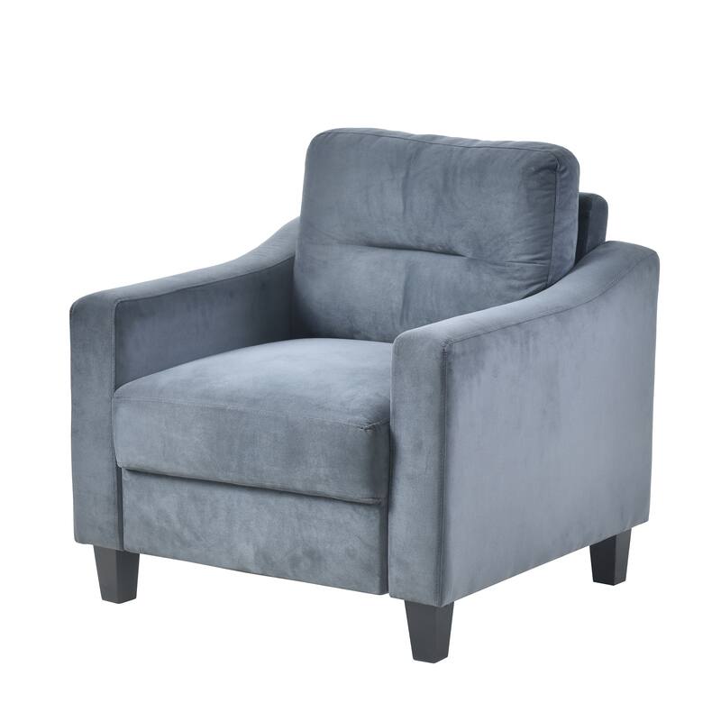 Comfortable Gray Velvet Sectional Sofa for Small Spaces