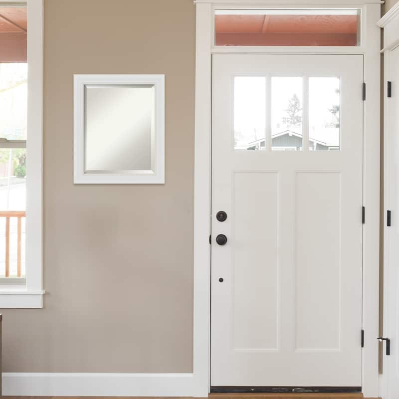Beveled Wall Mirror - Flair Polished Nickel Frame