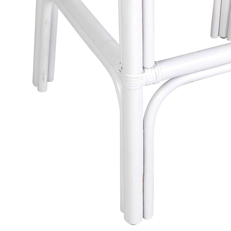 Natural Rattan Handmade Chippendale Single Cushioned Bar Stool by East at Main