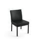 preview thumbnail 95 of 125, Amisco Perry Dining Chairs (Set of 2) Black Faux Leather / Black Metal