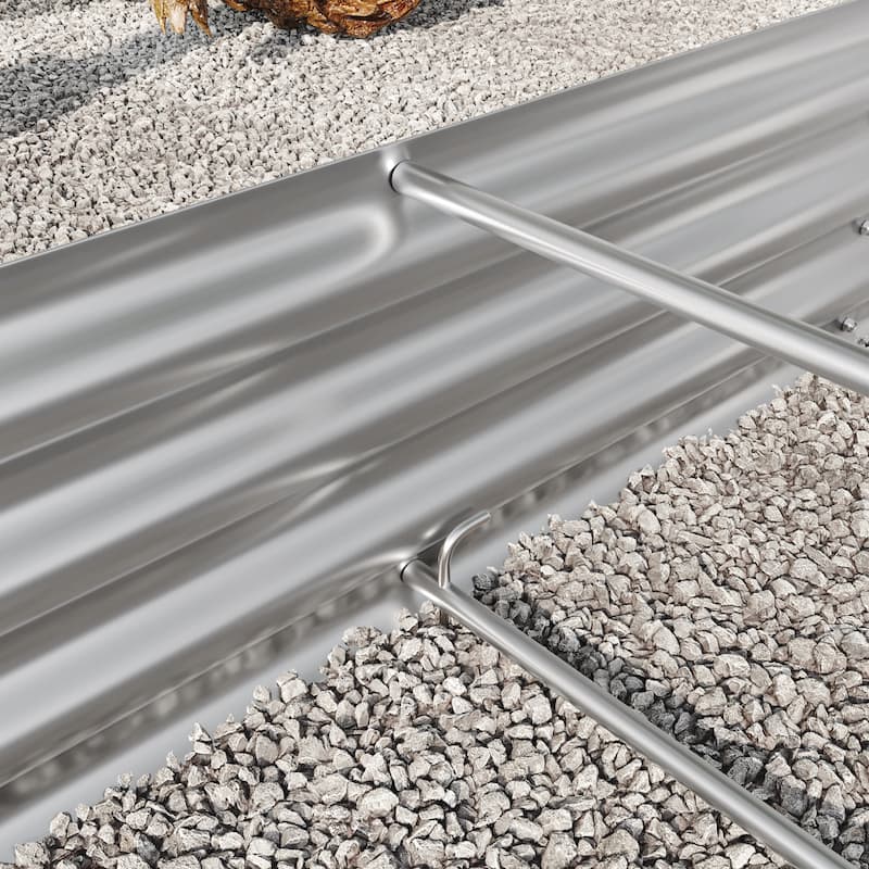 GDFStudio - Lucas Heavy-Duty Galvanized Raised Garden Bed Kit for Outdoor Vegetables, Flowers, and Herbs