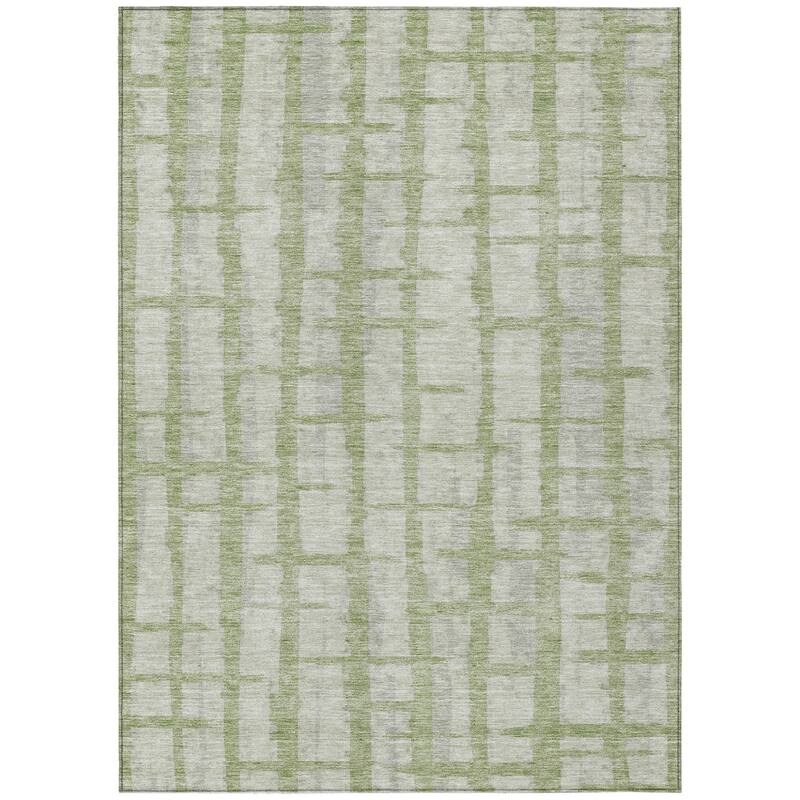 HomeRoots Striped Transitional Rectangle Outdoor Rug