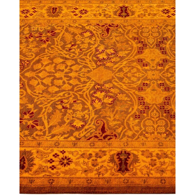 Fine Vibrance, One-of-a-Kind Hand-Knotted Runner Rug - Brown, 3' 1" x 14' 9" - 3' 1" x 14' 9"