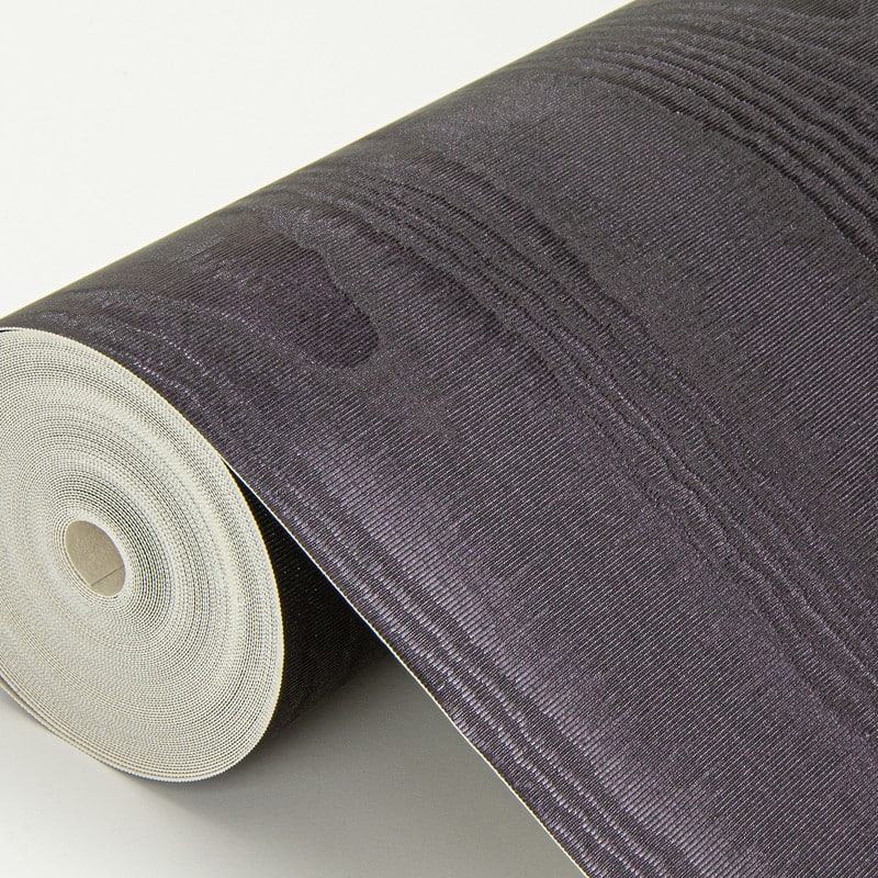 Sirpi Angelina Black Moire Wallpaper - 20.9 x 396 x 0.025