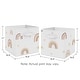 preview thumbnail 3 of 2, Boho Rainbow Foldable Fabric Storage Bins - Blush Pink Dusty Rose Gold Yellow Mauve Taupe Beige Tan Bohemian Stars Sun Celestial