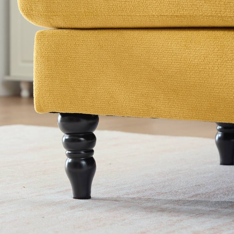 Modern Minimalist Chenille Fabric Chaise Lounge Recliner Single Sofa Living Room Bedroom