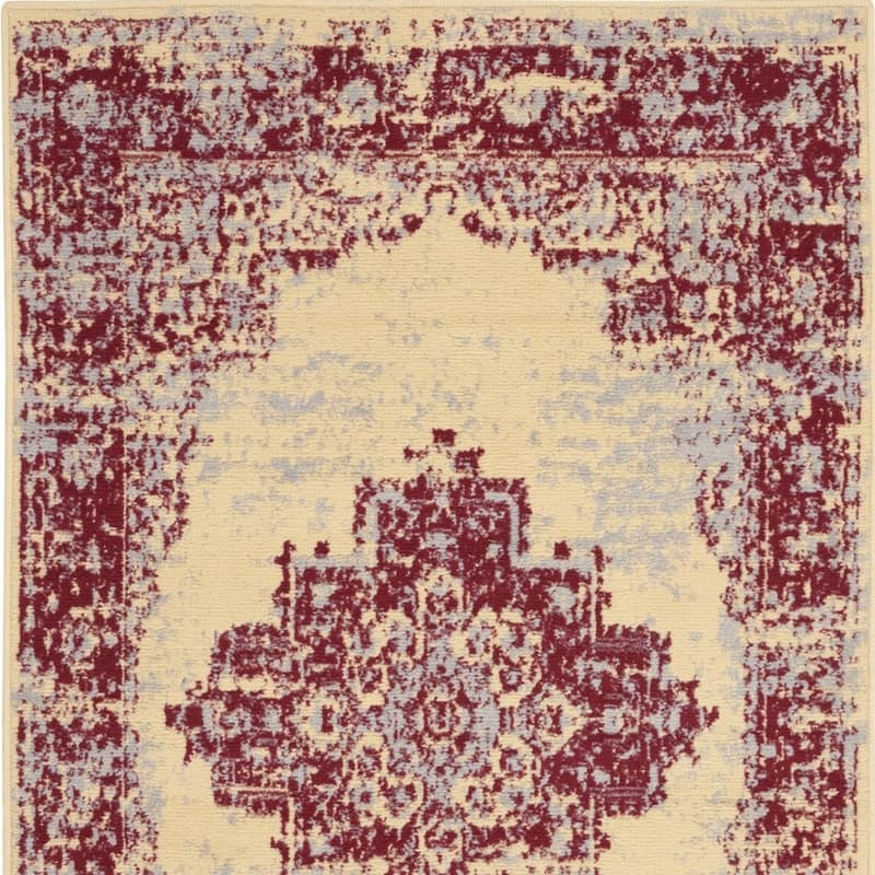 Likav Power Loomed Distressed Non Skid Stain Resistant Area Rug By HomeRoots - 60' X '36' X '0.5