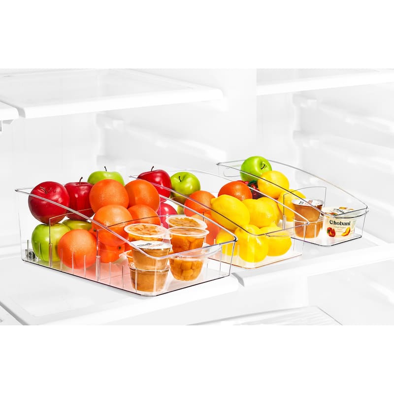 Sorbus Clear Organizing Bins on Wheels - 15.3 x 10.75 x 7.75
