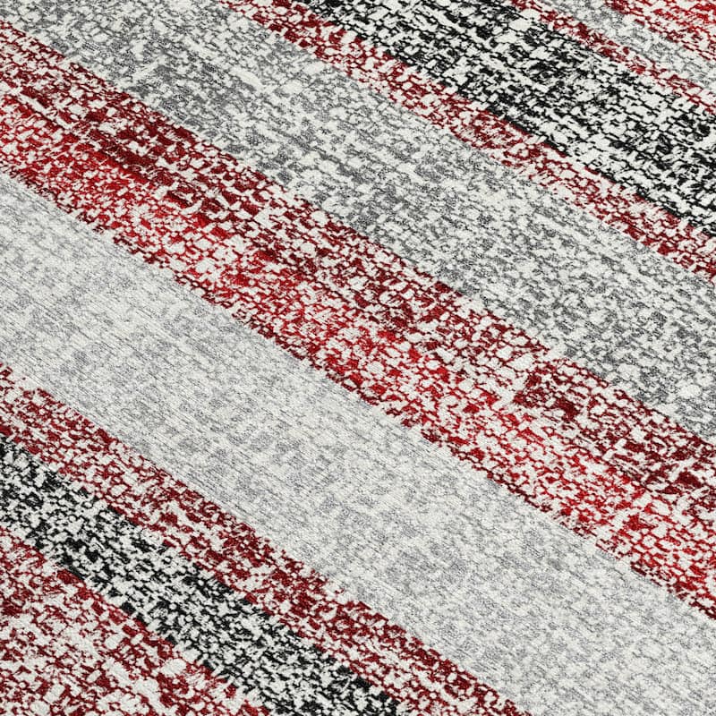 HomeRoots Striped Transitional Rectangle Outdoor Rug