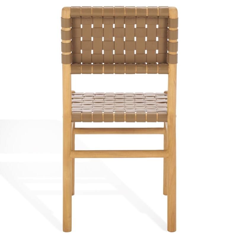 SAFAVIEH Couture Jeremiah Woven Leather Dining Chair - 18"W x 22"D x 34"H