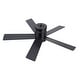 preview thumbnail 12 of 36, 42"/52" Modern Black Flush Mount Ceiling Fan with LED Light and Remote