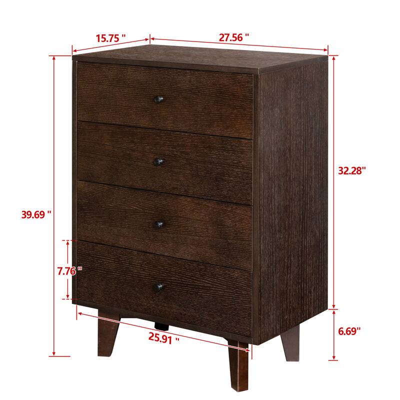 4-Drawer 5-Drawer Storge Cabinet Wooden Chest